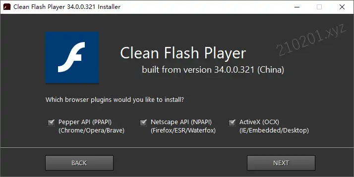 Adobe Flash Player v34.0.0.330 三合一纯净特别版，解决 flash 游戏动画程序无法显示运行问题