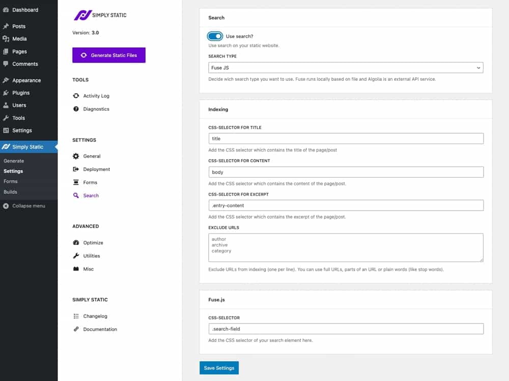 Simply Static Pro 1.6.0 简单生成全站静态HTML文件专业破解版[WordPress]