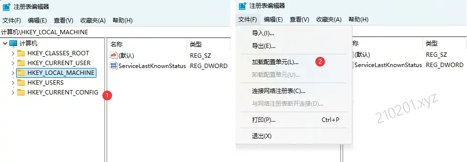 注册表编辑器中加载配置单元.webp