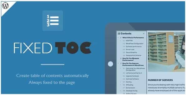 Fixed TOC v3.1.29 支持侧边栏浮动跟随的自动文章目录索引插件专业版免费下载